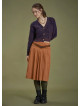 Flared Authentic Suede Skirt