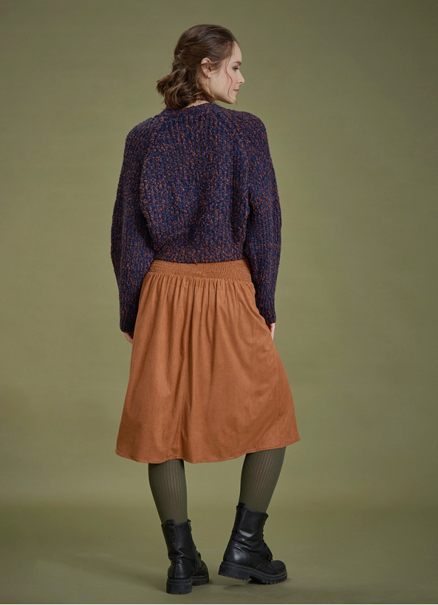 Flared Authentic Suede Skirt