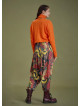 Elastic Waist Yellow Patterned Winter Harem Pants