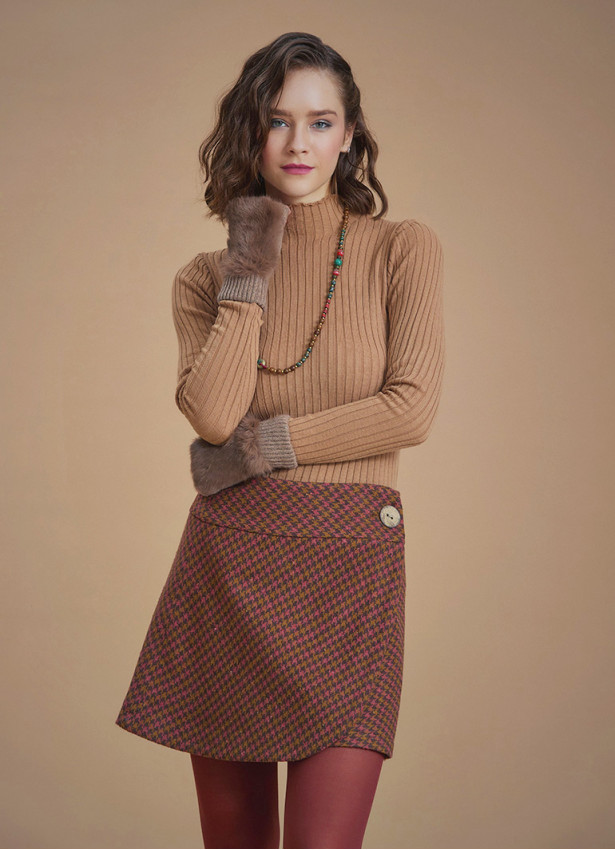 Winter Brown Turtleneck Sweater