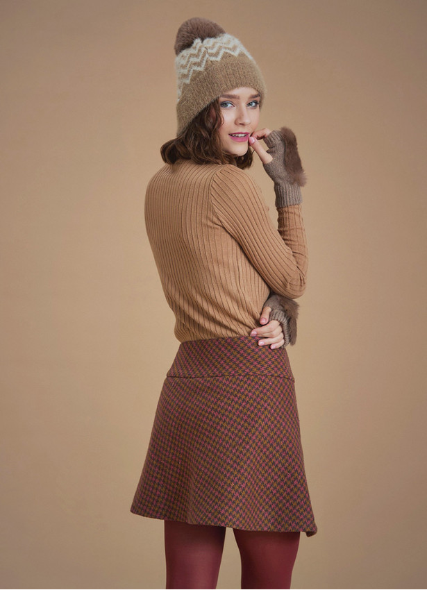 Winter Brown Turtleneck Sweater