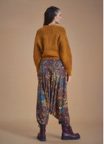 Elastic Waist Ethnic Patterned Winter Harem Pants