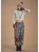 Elastic Waist Brown Patterned Winter Harem Pants