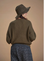 Bohemian Style Khaki Women Knitted Sweater