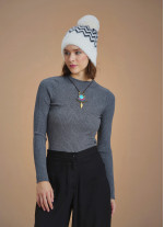 Slim Fit Anthracite Winter Sweater