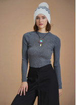 Slim Fit Anthracite Winter Sweater