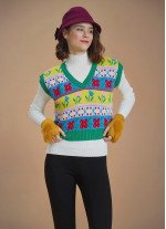 Half Sleeve Women's Winter Patterned Vest