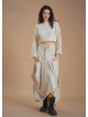 Asymmetrical Hem Detail Hippie Style Cotton Long Skirt