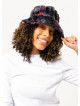 Maroon Patterned Bucket Women's Hat