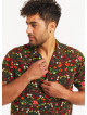 Boho Style Green Floral Print Mens Shirt