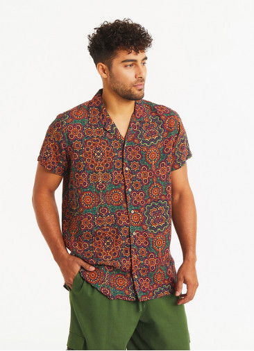 Ethnic Patterned Comfortable Fit Men's Shirt