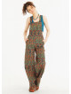 Adjustable Buckle Straps Flower Print Jumpsuit