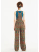 Adjustable Buckle Straps Flower Print Jumpsuit