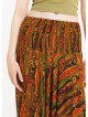 Mustard Print Wide Shirred Waist Boho Style Wholesale Harem Pants