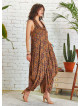 Wrap Front Cowl Neck Long Boho Dress