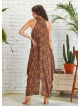 Wrap Front Cowl Neck Long Boho Dress