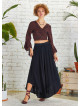 Boho Style Draw String Black Wide Leg Loose Pants