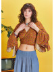 Flowers Gypsy Style Bell Sleeve Crop Top