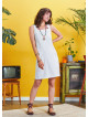 Square Neck Front Pocket Strappy White Dress