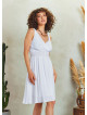 Double Breasted Neck Strappy Bohemia Wholesale White Sundress