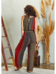 Patch Print Wrap Front Sleeveless Overall