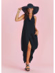 Bohemian Stylish Authentic Degaje Neck Black Dress