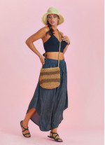 Boho Style Draw String Wide Leg Loose Pants