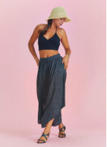 Boho Style Draw String Wide Leg Loose Pants