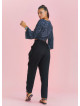 Drop Crotch Black Pleated Summer Pants