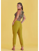 Boho Casual Drop Crotch Olive Pleated Pants