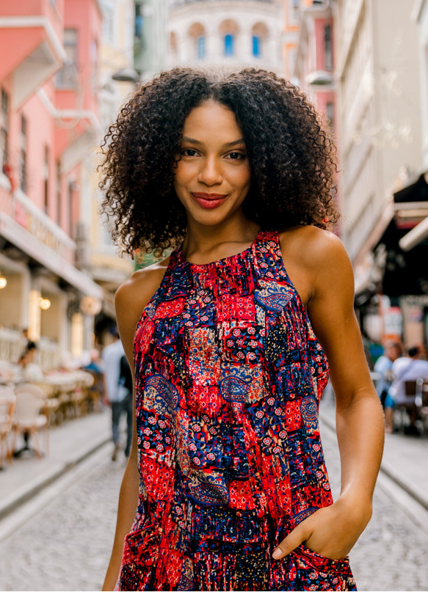 Halter Neck Red Printed Cotton Jumpsuit