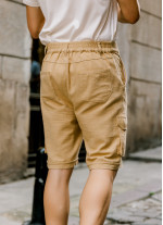 Comfortable Cut With Elastic Waist Men's Shorts