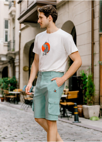 Pocket Comfortable Cut Elastic Men's Shorts