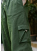 Comfortable Cut Khaki Mens Pants with Elastic Waist