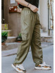 Comfortable Cut Soil Mens Trousers With Elastic Waist and Waist