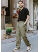 Comfortable Cut Soil Mens Trousers With Elastic Waist and Waist