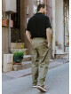 Comfortable Cut Soil Mens Trousers With Elastic Waist and Waist