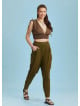 Drop Crotch Khaki Pleated Summer Pants