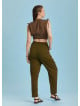 Drop Crotch Khaki Pleated Summer Pants