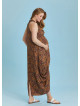 Bohemian Stylish Authentic Degaje Neck Patterned Maternity Dress