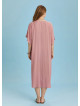 Twist Front Loose Pink Bat Wing Maternity Dress