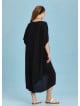 Twist Front Loose Black Bat Wing Plus Size Dress