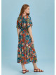 Boho Chic Style Floral Printed Cut Out Plus Size Dress