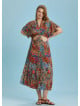 Boho Chic Style Ethnic Printed Cut Out Plus Size Dress