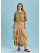 Asymmetrical Hem Detail Hippie Style Plus Size Skirt