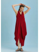 Authentic Degaje Neck Red Dress