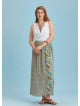 Floral Elastic Waist Side Slit Plus Size Skirt