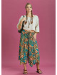 Loose Fit Split Front Floral Printed Hippie Pants