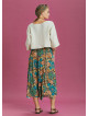 Loose Fit Split Front Floral Printed Hippie Pants