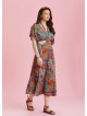 Boho Chic Style Ethnic Printed Cut Out Dress